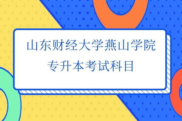 2022年山东财经大学燕山学院专升本自荐考试科目
