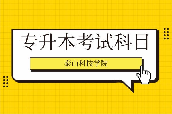 2022年泰山科技学院专升本自荐生考试科目
