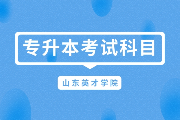 2022年山东英才学院专升本自荐生考试科目