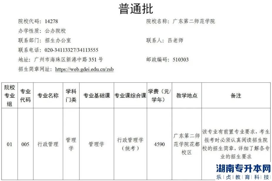 广东第二师范学院2023年专升本招生专业(图2)