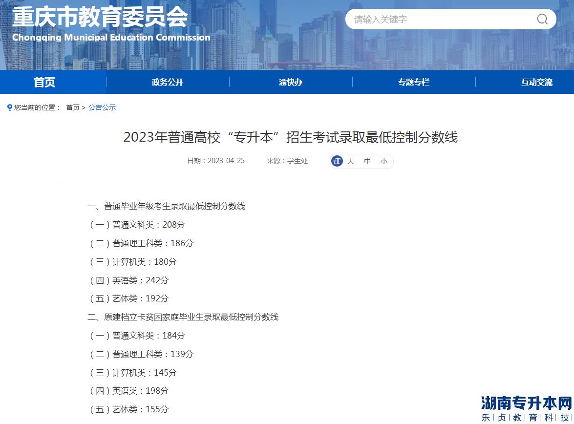 各省专升本考试成绩和分数线公布时间(图2)