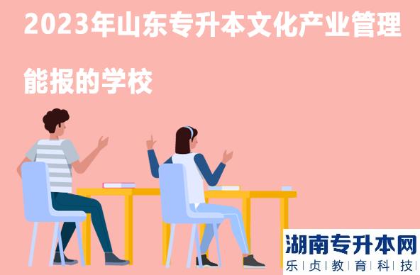山东专升本文化产业管理能报的学校2023