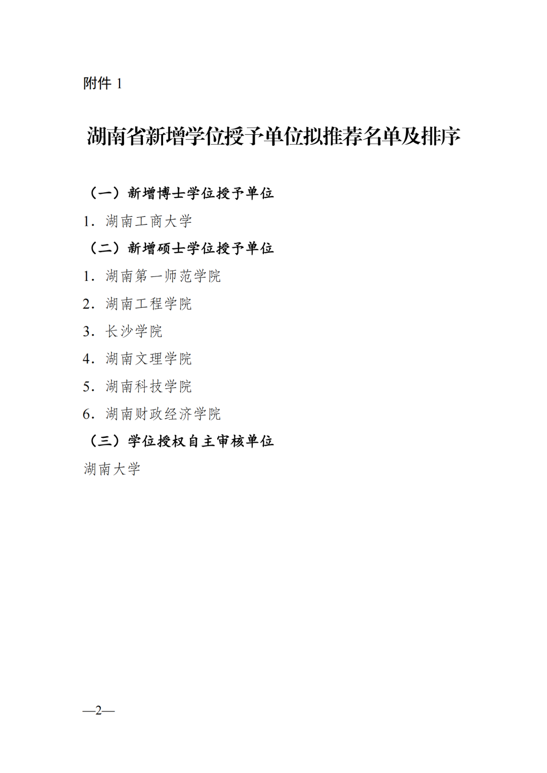 58个博士点68个硕士点，湖南公示新增博士硕士学位拟推荐名单(图2)