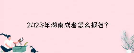 2023年湖南成考怎么报名？.jpeg