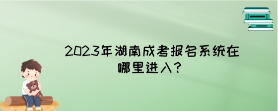 2023年湖南成考报名系统在哪里进入？.jpeg