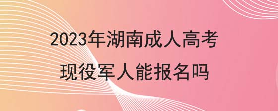2023年湖南成人高考现役军人能报名吗.jpg