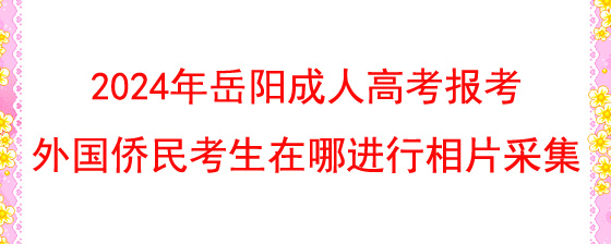 2024年岳阳成人高考报考外国侨民考生在哪进行相片采集.jpg
