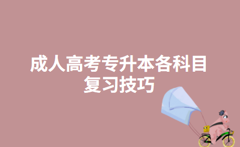 成人高考专升本各科目复习技巧